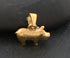 Gold Vermeil On Sterling Silver Pig Charm  -- VM/CH7/CR108